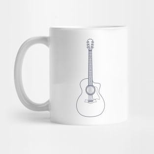 Auditorium Style Acoustic Guitar Outline Mug